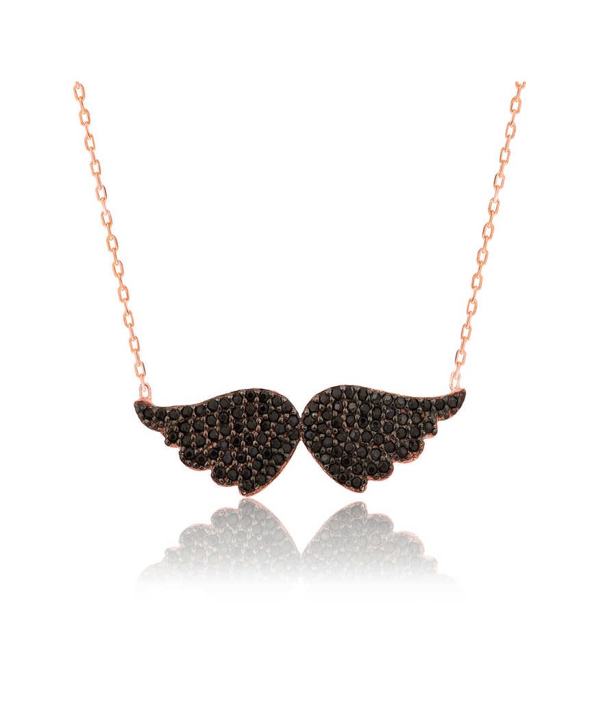 Gümüş Melek Kanadı Bayan Kolye